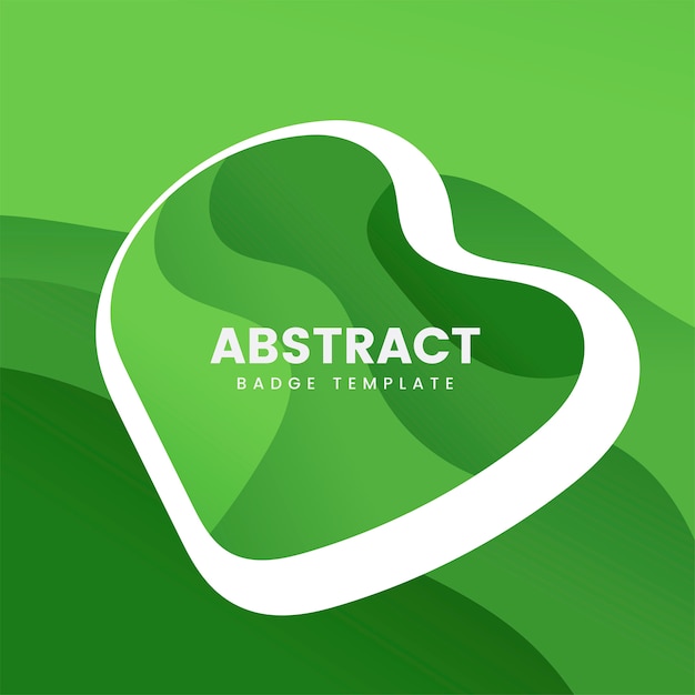 Abstract badge template in green