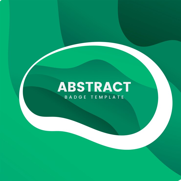 Free Vector abstract badge template in green