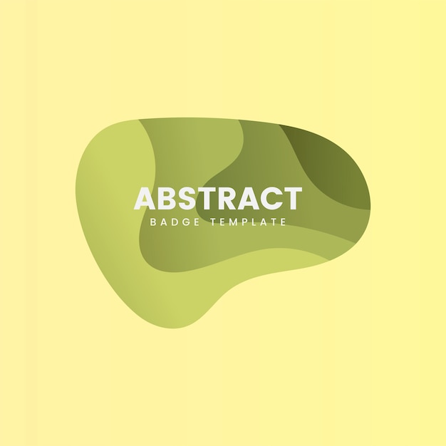 Free vector abstract badge template in green