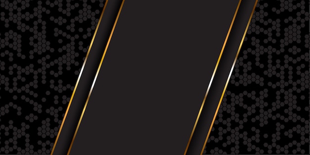 Abstract banner in gold and black