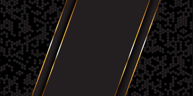 Abstract banner in gold and black