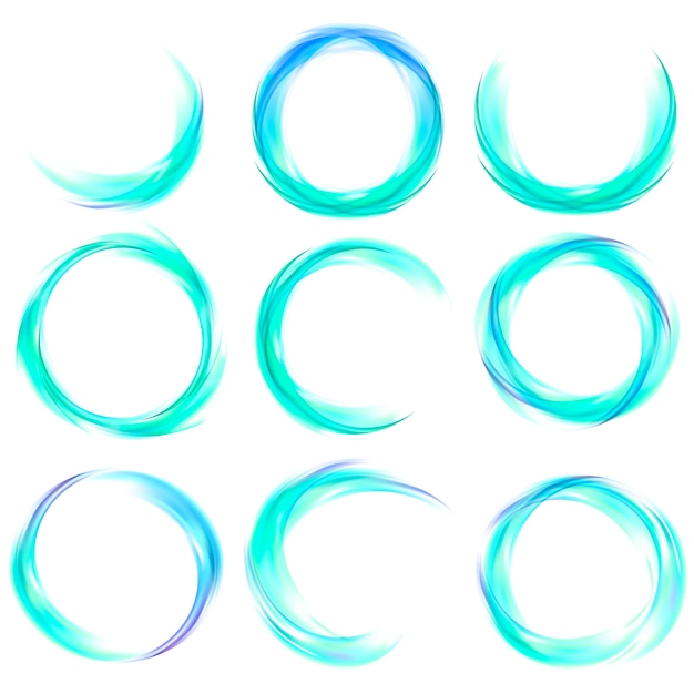 Free vector abstract banner set in blue