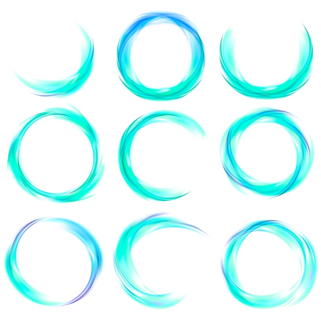 Abstract banner set in blue