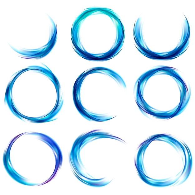 Free vector abstract banner set in blue