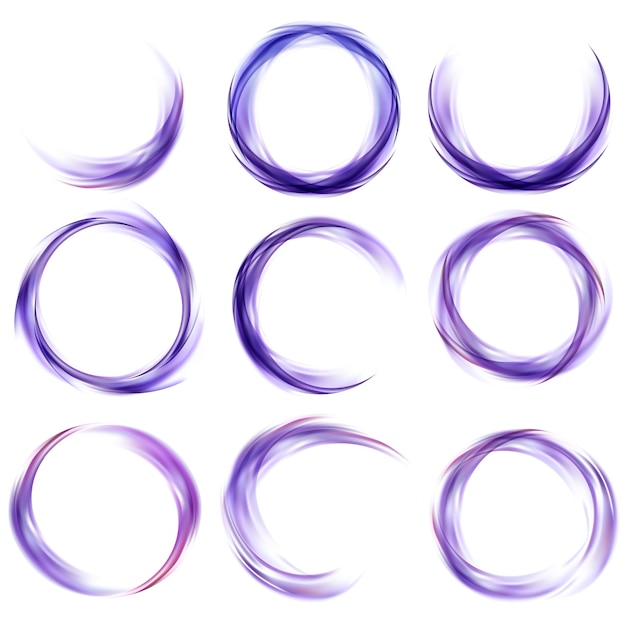Free vector abstract banner set in purple