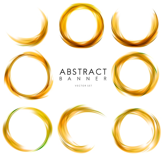 Abstract banner set in yellow