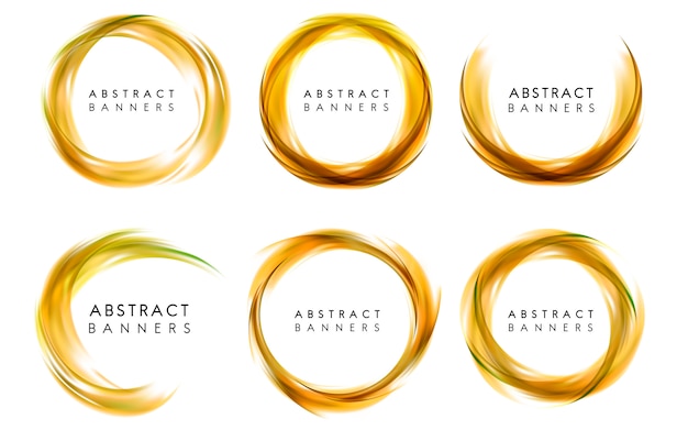 Abstract banner set in yellow