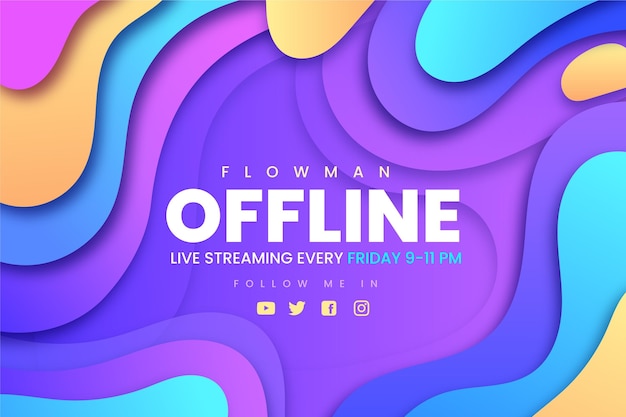 Abstract banner for twitch offline