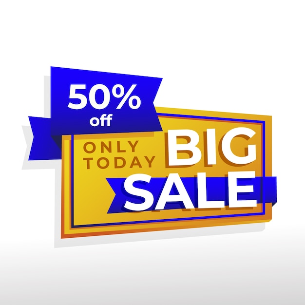 Abstract banner with big sale
