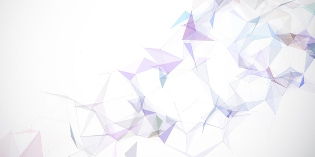 Free vector abstract banner with a low poly plexus design