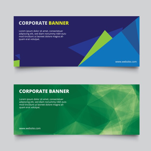 Abstract banners set