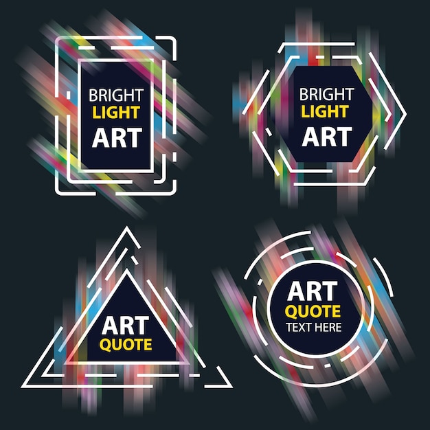 Abstract banners with bright light detailed