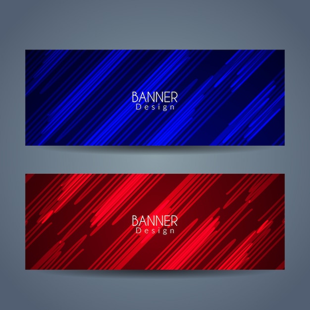 Abstract banners with vivid colors