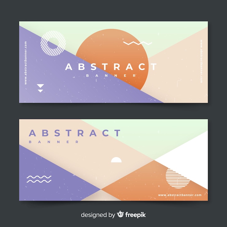 무료 Vector 추상 배너