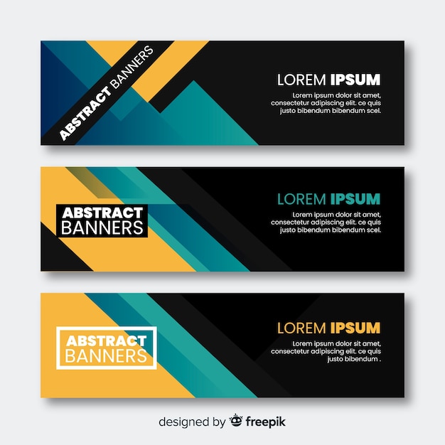 Free vector abstract banners