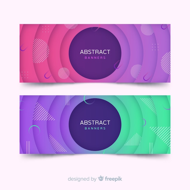 Free vector abstract banners