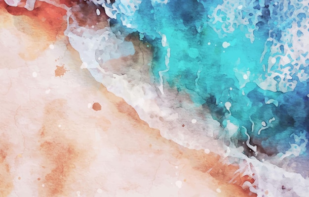 Free vector abstract beach watercolor background