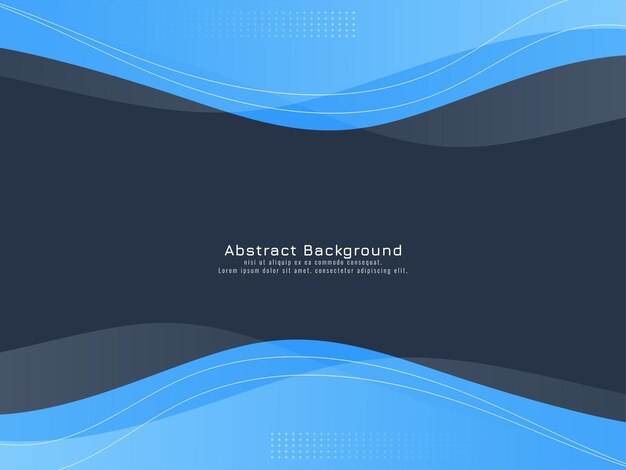 Abstract beautiful blue wave design background vector