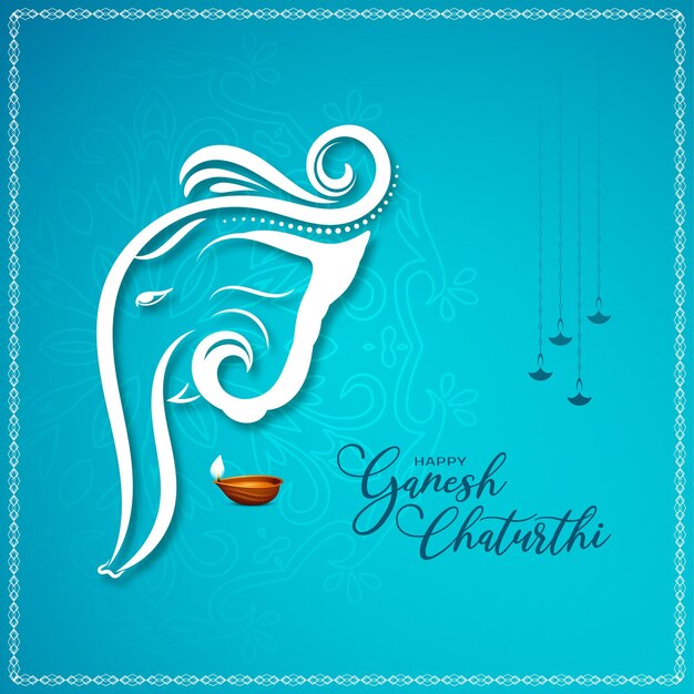Abstract beautiful Happy Ganesh Chaturthi festival background