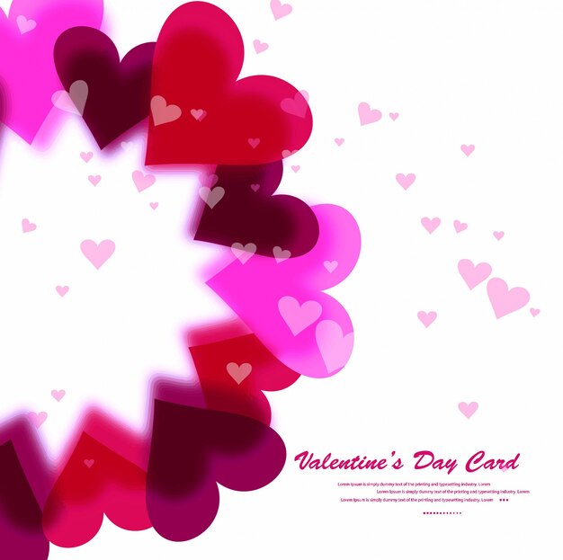 Аннотация красивый день Святого Валентина карты красочные сердца фон