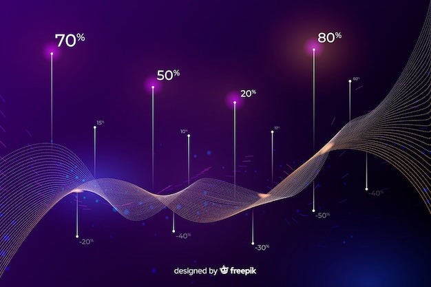 Vettore gratuito fondo astratto di concetto di grandi quantità di dati