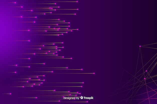 Vettore gratuito concetto astratto di grandi quantità di dati nel fondo futuristico di stile