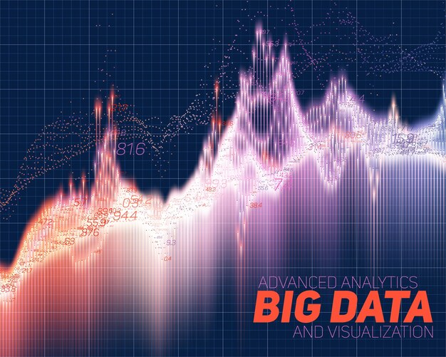 Abstract big data visualization background