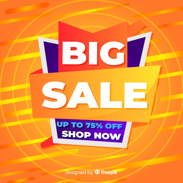 Free vector abstract big sale banner concept