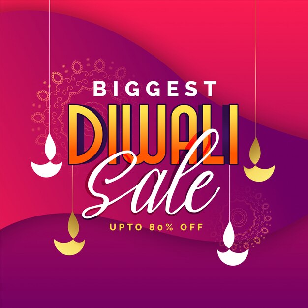 Abstract biggest diwali sale banner design