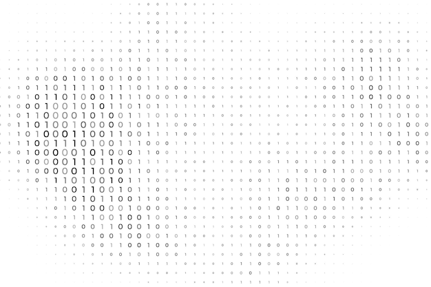 Abstract binary code or digits white wallpaper for internet hacking