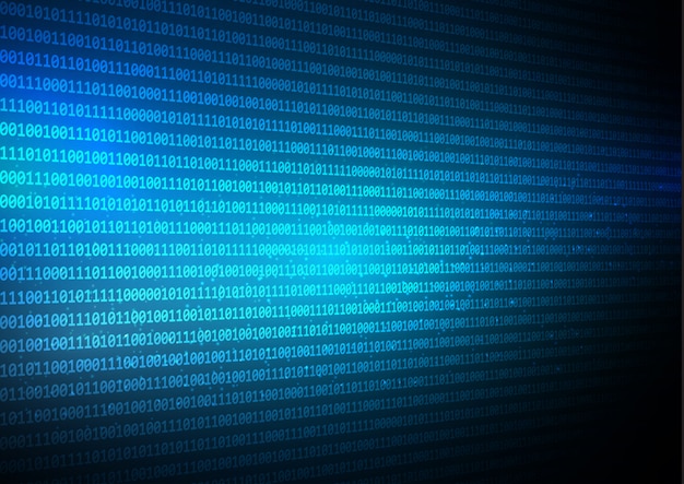 Free vector abstract binary code techno background