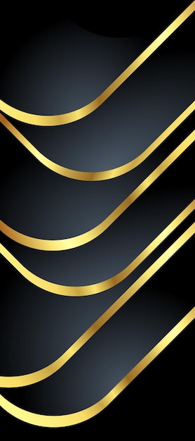 Бесплатное векторное изображение Абстрактный черный и золотой роскошный фон