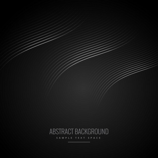 abstract black background with curve lines