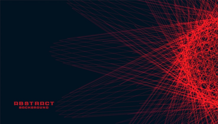 Free Vector abstract black background with glowing red lines