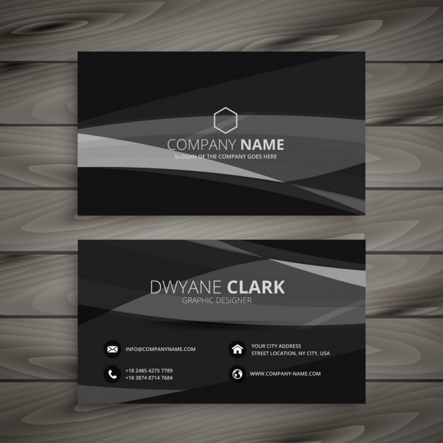 Free vector abstract black business card