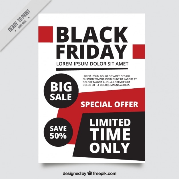 Free vector abstract black friday brochure