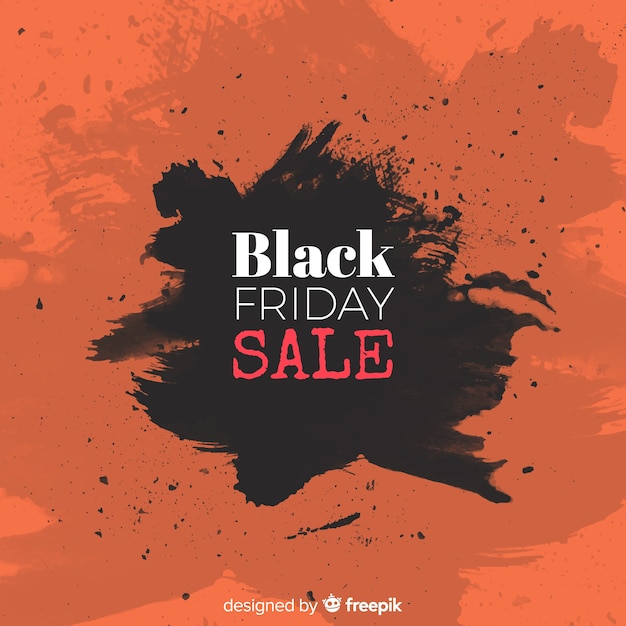 Free vector abstract black friday sale background in black and red