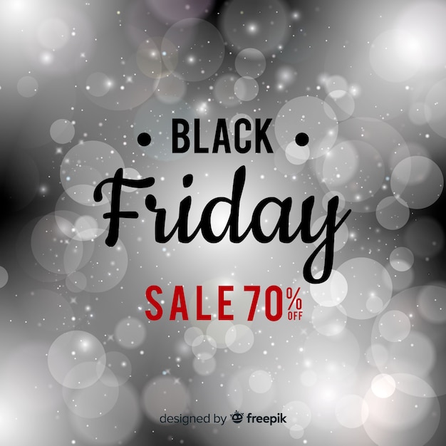 Free vector abstract black friday sale background with glitter