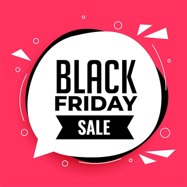 Abstract black friday sale background with speech bubble