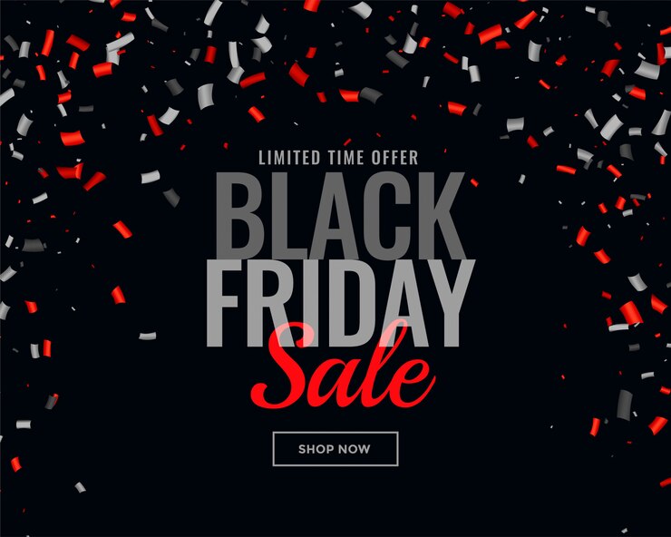 Free Vector abstract black friday sale confetti background