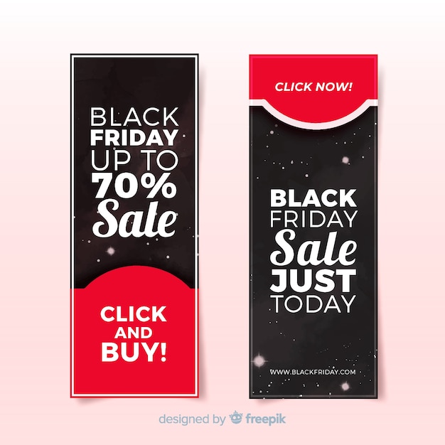 Free vector abstract black friday sales banner templates hand drawn style