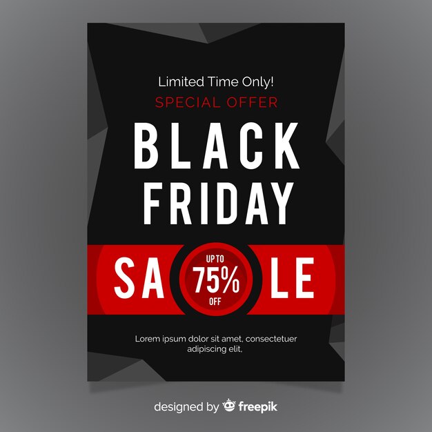 Abstract black friday sales flyer template