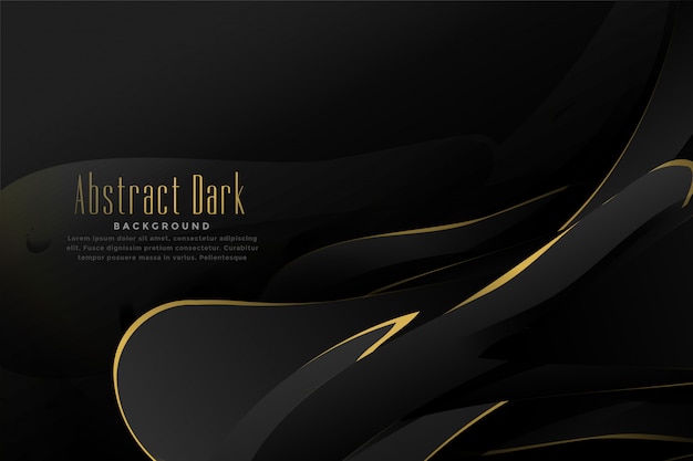 Free vector abstract black and gold background