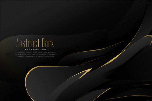 Abstract black and gold background