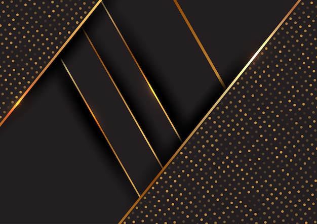 Free vector abstract black and gold background