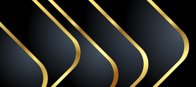Free vector abstract black and gold luxury background with abstracts