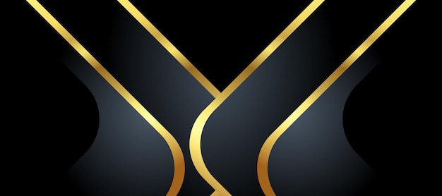 Abstract black and gold luxury background with abstracts