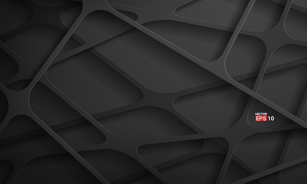 Free vector abstract black stripes tech background