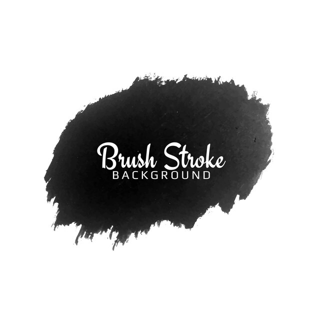 Abstract black watercolor brush stroke backgroud