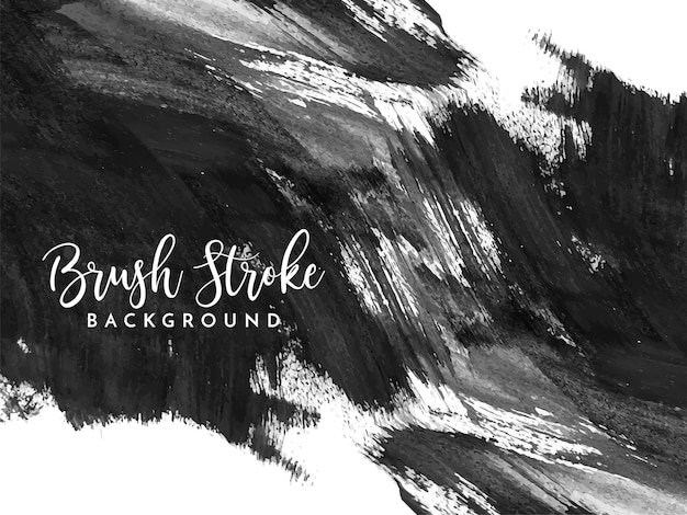 Free vector abstract black watercolor brush stroke background